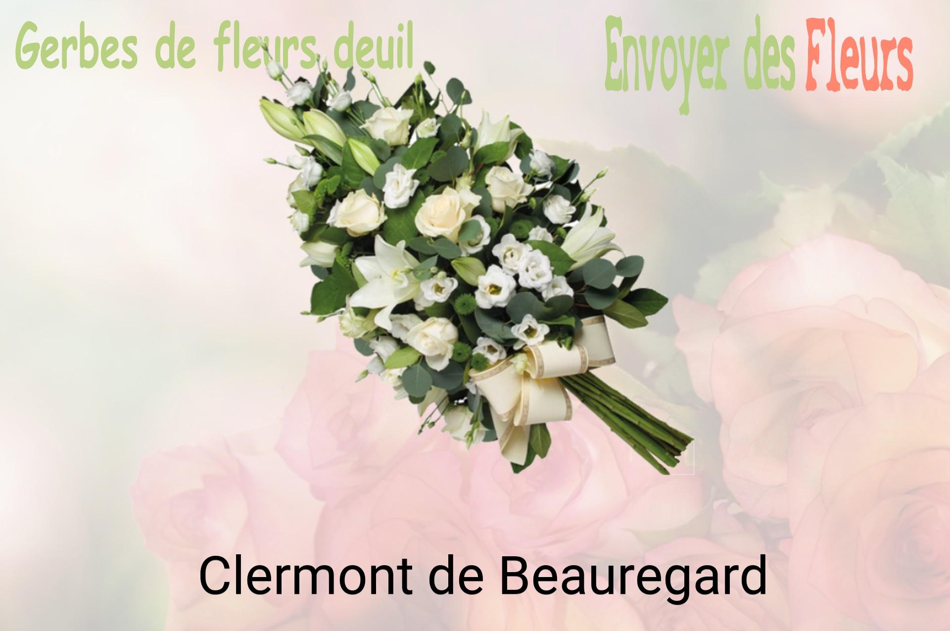 Gerbe de fleurs de deuil livrée à Clermont-de-Beauregard